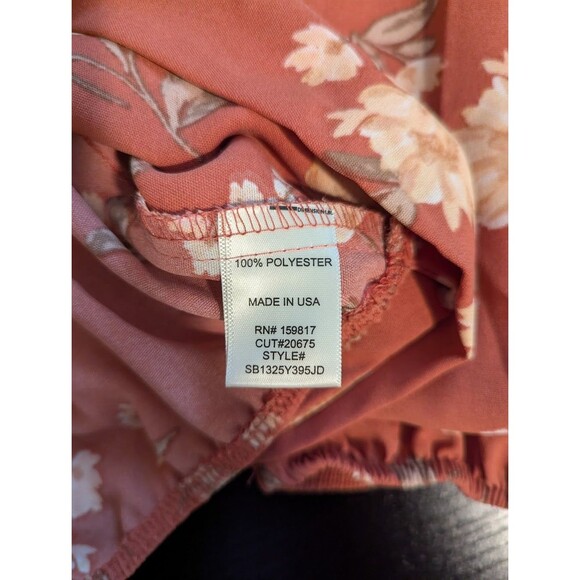 NWT Altar'd State Floral Long Sleeve Crop Top Tie in‎ Back Blouse Women's Medium - Picture 9 of 10